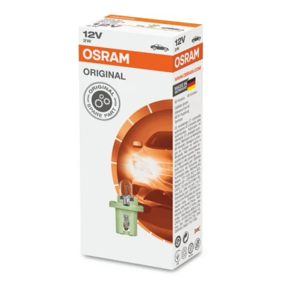 Abbildung von OSRAM ORIGINAL LINE 2722MFX Glühlampe, Instrumentenbeleuchtung 12 2 Sockelglühlampe BX8.5d MERCEDES BENZ: C Klasse Limousine