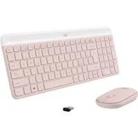 Abbildung von Logitech MK470 Slim Combo Kabelloses Tastatur Maus Set Modernes, kompaktes Layout, Extrem leiser, 2,4 GHz USB Empfänger, Plug n&#039;Play Konnektivität, Kompatibel mit Windows, Deutsches QWERTZ Rosa