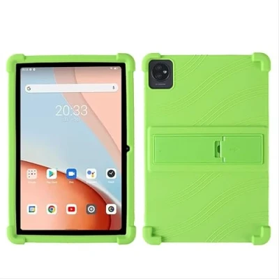 Abbildung von GIOPUEY Hülle Kompatibel mit Blackview Tab 70 WiFi Ständer Weiche TPU Silikon Schutzhülle Airbag Sturzschutz Case Green