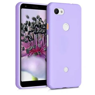 Abbildung von kwmobile Hülle kompatibel mit Google Pixel 3a weiches TPU Silikon Case Cover geeignet für kabelloses Laden Lavendel