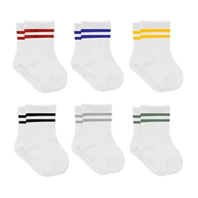 Abbildung von bistyle Baumwolle 6 Paar Baby Socken für Neugeborene Säugling 0 3 Monate bis 2 Jahre Duftend Jungen Mädchen Kleinkind (as3, age, 6_months, 12_months, Weiß (Gestreift))