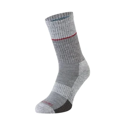 Abbildung von SEALSKINZ Thurton Solo Socken, halbhoch, schnell trocknend, grau weiß rot, Größe XL