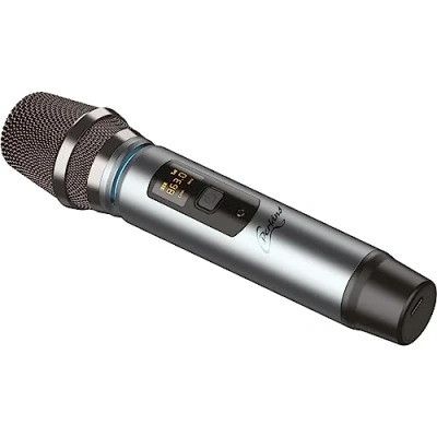 Abbildung von C.Perkins ROADY FL MIC Professionelles drahtloses UHF Handmikrofon mit Akku und Digitalanzeige 863 865MHz Graues Metall