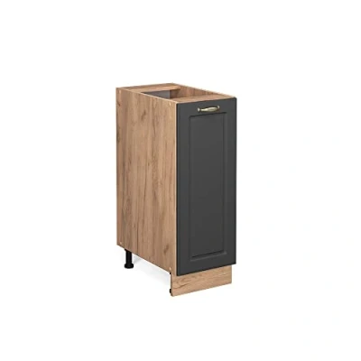 Abbildung von Vicco Apothekerschrank Fame Line, Anthrazit Gold/Goldkraft Eiche, 30 cm ohne Arbeitsplatte