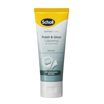 Abbildung von Scholl Fußcreme ExpertCare, Fußpeeling Polish &amp; Glow mit vulkanischem Bimsstein