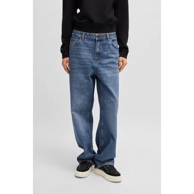 Abbildung von HUGO LENI Jeans Relaxed Fit, Damen, Größe: 27x32, Medium blue