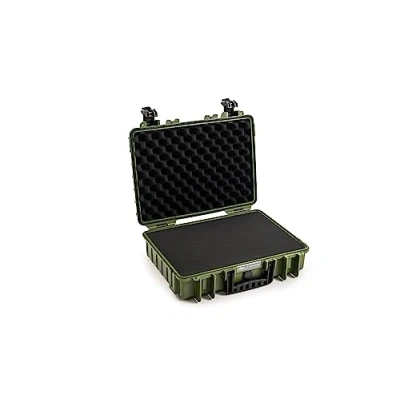 Abbildung von B&amp;W International Transportkoffer Outdoor Typ 5040 Bronze Grün mit Würfelschaum wasserdicht nach IP67 Zertifizierung, staubdicht, bruchsicher und unverwüstlich
