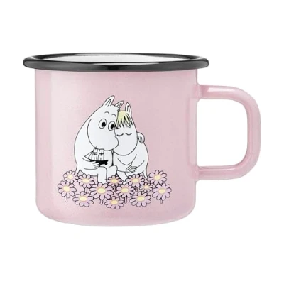 Abbildung von Muurla Mumin Emaille Tasse zusammen rosa