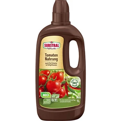 Abbildung von Substral Naturen Bio Tomaten und Kräuter Nahrung, Flüssigdünger für Tomaten, Paprika, &amp; Chili Pflanzen, 1 L, grün