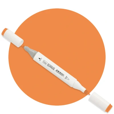 Abbildung von Orange Twin Tip Alcohol Ink Marker