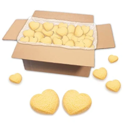 Abbildung von Lebkuchenwelt Herzen Buttergebäck im Karton 2kg Konditor Qualität mit echter Butter gebacken! Butterkekse Cookies Plätzchen Shortbread Kaffeegebäck Gebäck Spezialitäten