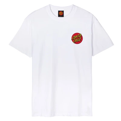 Abbildung von Santa Cruz Classic DOT Chest Unisex Tshirt print, Größe: Large, White