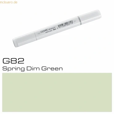 Abbildung von COPIC Sketch Marker Typ G 82, Spring Dim Green, professioneller Pinselmarker, mit einer Super Brush Spitze und Medium Broad