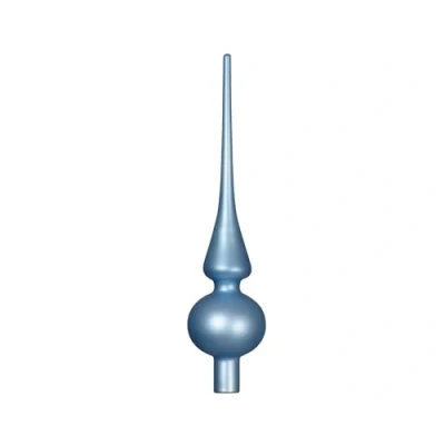 Abbildung von Decoris season decorations Christbaumspitze, Christbaumspitze Glas 26cm Eisblau matt