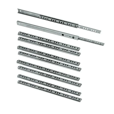 Abbildung von Emuca 3009905 5 Sets (10 Stück) Schubladenführungen, teilauszug mit Rollen 17mm x 310mm