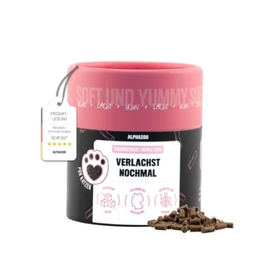 Abbildung von alphazoo Verlachst Nochmal 65g I Softe Leckerli Sticks Lachs + Huhn für Katzen Extra fleischig, Getreidefrei, Zuckerfrei Natürliche Katzensnacks Gesunde Katzenleckerlies zur Belohnung Snack
