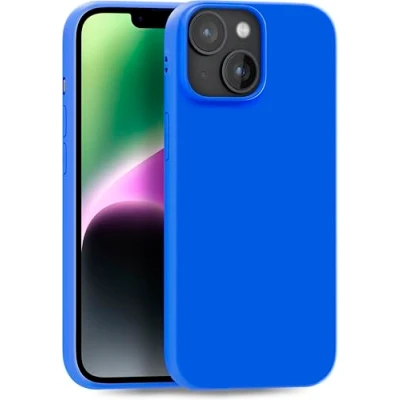 Abbildung von MyGadget Hülle kompatibel mit iPhone 14 robuste Silikon Schutzhülle TPU Case Slim Silikonhülle Back Cover Ultra Kratzfest Handyhülle matt Königsblau