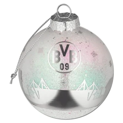 Abbildung von Borussia Dortmund Unisex Erwachsene BVB Skyline Christbaumkugel, Silber, One Size
