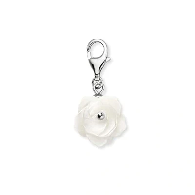 Abbildung von Engelsrufer Damen Charm Anhänger Rose Garden aus Sterling Silber mit Perlmutt Karabinerverschluss nickelfrei Größe: 12mm
