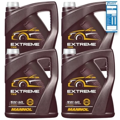 Abbildung von MANNOL 4X 5l MOTORÖL Extreme 5W 40 Motorenöl 20Liter