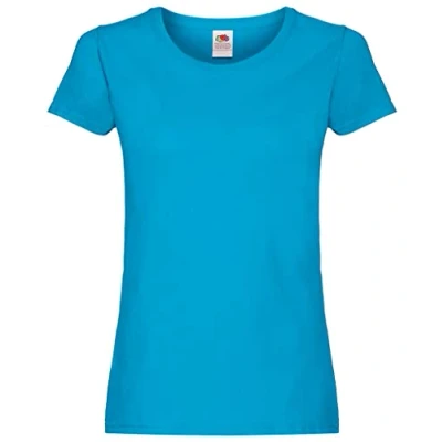 Abbildung von Fruit of the Loom Valueweight T Shirt für Damen S himmelblau