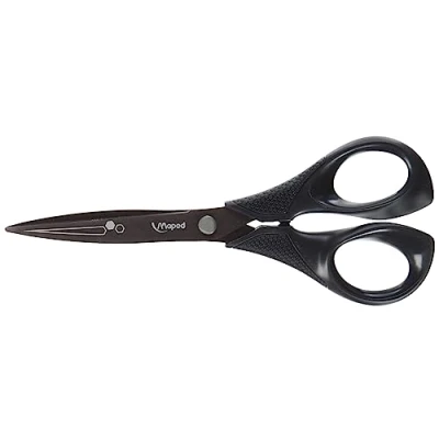 Abbildung von Maped M684110 Schere Titanium, 17 cm, asymmetrisch, schwarz