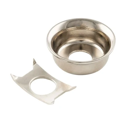 Abbildung von Musiclily Pro Traditioneller Cup T Style Klinkenbuchsenblech Jack Plate für Fender Telecaster E Gitarre, Nickel