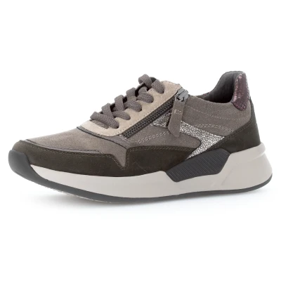 Abbildung von Gabor Rollingsoft Keilsneaker, Komfortschuh, Halbschuh, Schnürschuh mit recyceltem Fußbett