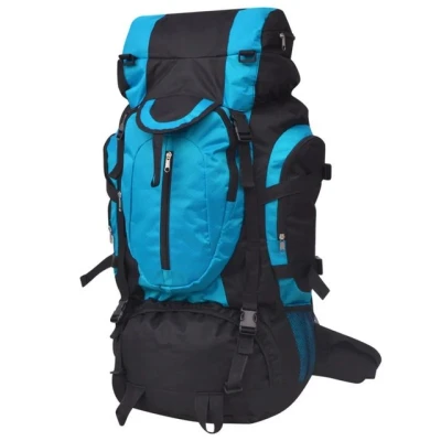 Abbildung von vidaXL Rucksack Wanderrucksack XXL 75 L Schwarz und Blau (1 tlg)