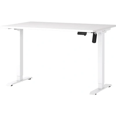 Abbildung von Germania Schreibtisch 8022 84, in Weiß, elektr. höhenverstellbar, 120 x 119 80 cm (BxHxT)