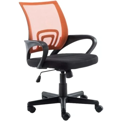 Abbildung von CLP Bürostuhl Genius I Höhenverstellbarer Schreibtischstuhl Mit Netz Bezug, Farbe:orange