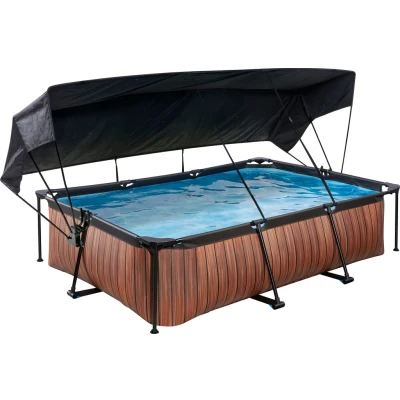 Abbildung von EXIT Pool mit Sonnensegel 300x200cm Wood
