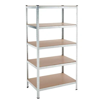 Abbildung von ESTEXO Steckregal Lagerregal 21 Modelle wählbar Schwerlastregal Regal Kellerregal Werkstattregal Werkbank Garagenregal (Verzinkt / 180x90x60cm 875kg)