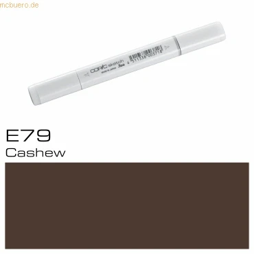 Abbildung von COPIC Sketch Marker Typ E 79, Cashew, professioneller Pinselmarker, mit einer Super Brush Spitze und Medium Broad
