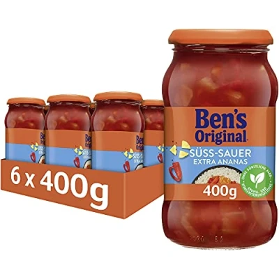 Abbildung von BEN’S ORIGINAL Sauce Süß Sauer und extra Ananas, 6 Gläser (6x 400g)