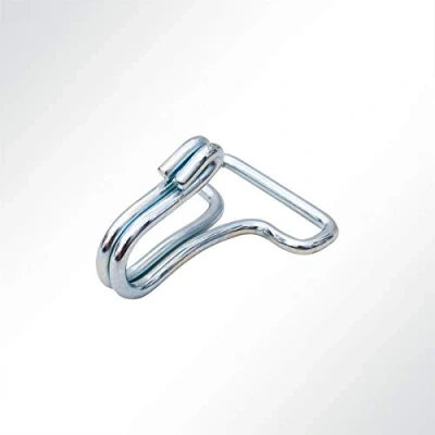 Abbildung von LYSEL® Drahthaken 45 x 33mm Stahl vernickelt Spanngurt Haken mit 25mm Durchlass VE 10 Stück