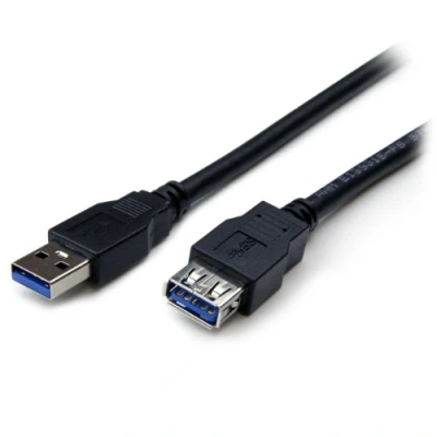Abbildung von StarTech.com 1,8m USB 3.0 Verlängerungskabel, Schwarz, SuperSpeed 3 (A) Kabel Verlängerung Stecker / Buchse, 5GB/s