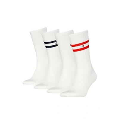 Abbildung von Tommy Hilfiger MEN Giftbox SOCK Sport Stripe 4 PACK Socken, Herren, Größe: 43 46, White