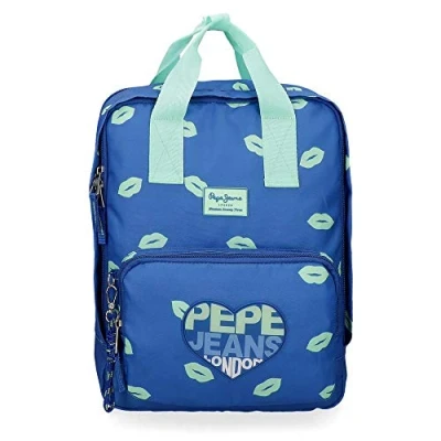 Abbildung von Pepe Jeans Ruth Anpassbarer Laptop Rucksack Blau 30x40x13 cms Polyester 14&quot; 15.6L