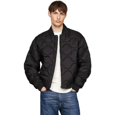 Abbildung von Tommy Hilfiger Onion Quilted Bomberjacke, Herren, Größe: Small, Black