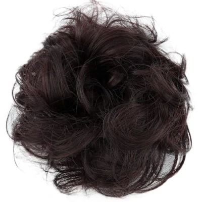 Abbildung von CAISHA Haarteil Haargummi Hochsteckfrisuren Brautfrisuren Voluminös Gelockt Unordentlich Dutt Kunstfaser DM15cm Weinrot mix G23A