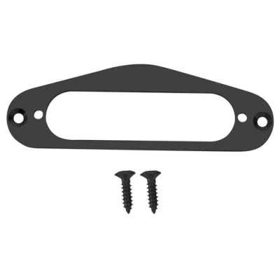 Abbildung von LT Easiyl Metallgitarren Single Coil Kartuschen Installationsring mit Schraubkartuschen Abdeckungsteil Kompatibel Fender Stratocaster Strata Gitarre Schwarz