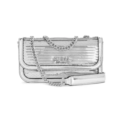 Abbildung von GUESS Kaska Mini Convertible Crossbody Flap Silver