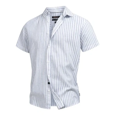 Abbildung von Indicode Jeans Kurzarm Inbravida Hemd Offwhite striped, Herren, Größe: XXL, striped