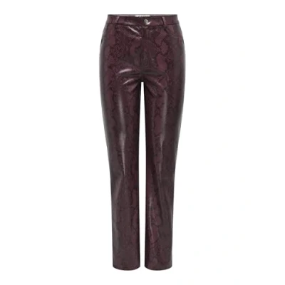 Abbildung von ONLY Damen Onlazula Hw STR Pant PNT Hose, Syrah/Detail:Black Snake, L / 32L