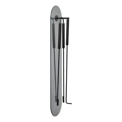 Abbildung von Blomus ASHI Kaminbesteck black wandmontiert 3tlg