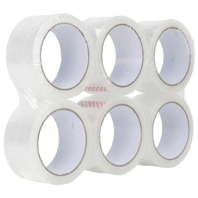 Abbildung von Fousenuk 6 paketklebeband Rollentransparent, Klebeband Transparent 48mmx66m, Paketbandtransparentstark, Verpackungsband, Durchsichtigesklebeband Breit, Packband Transparent, für Verpackungen und Paket