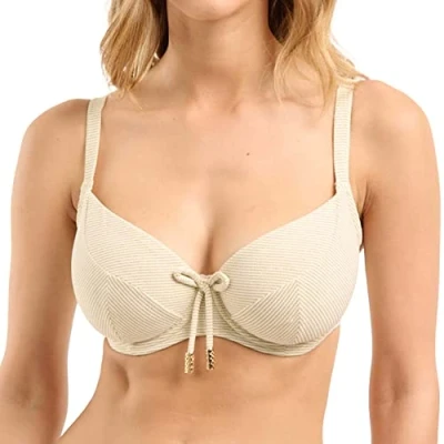 Abbildung von Sans Complexe Damen Glow It Up Badeanzug Top mit Bügel, Ivory Gold, 80C