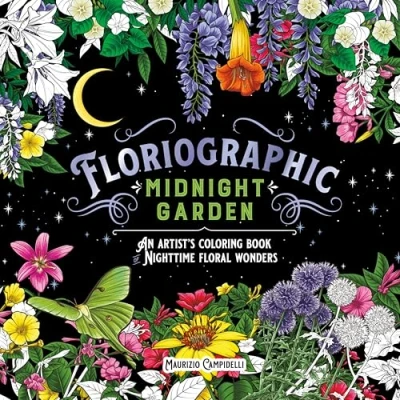 Abbildung von Floriographic Midnight Garden: An Artist’s Coloring Book of Nighttime Floral Wonders