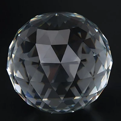 Abbildung von Hilitand 1 Stück Klar Prismen Ball Cut Kristall Glaskugel für Home Hotel Fotografie Dekoration Sun Catcher, 60/80mm(80MM/3.15in)
